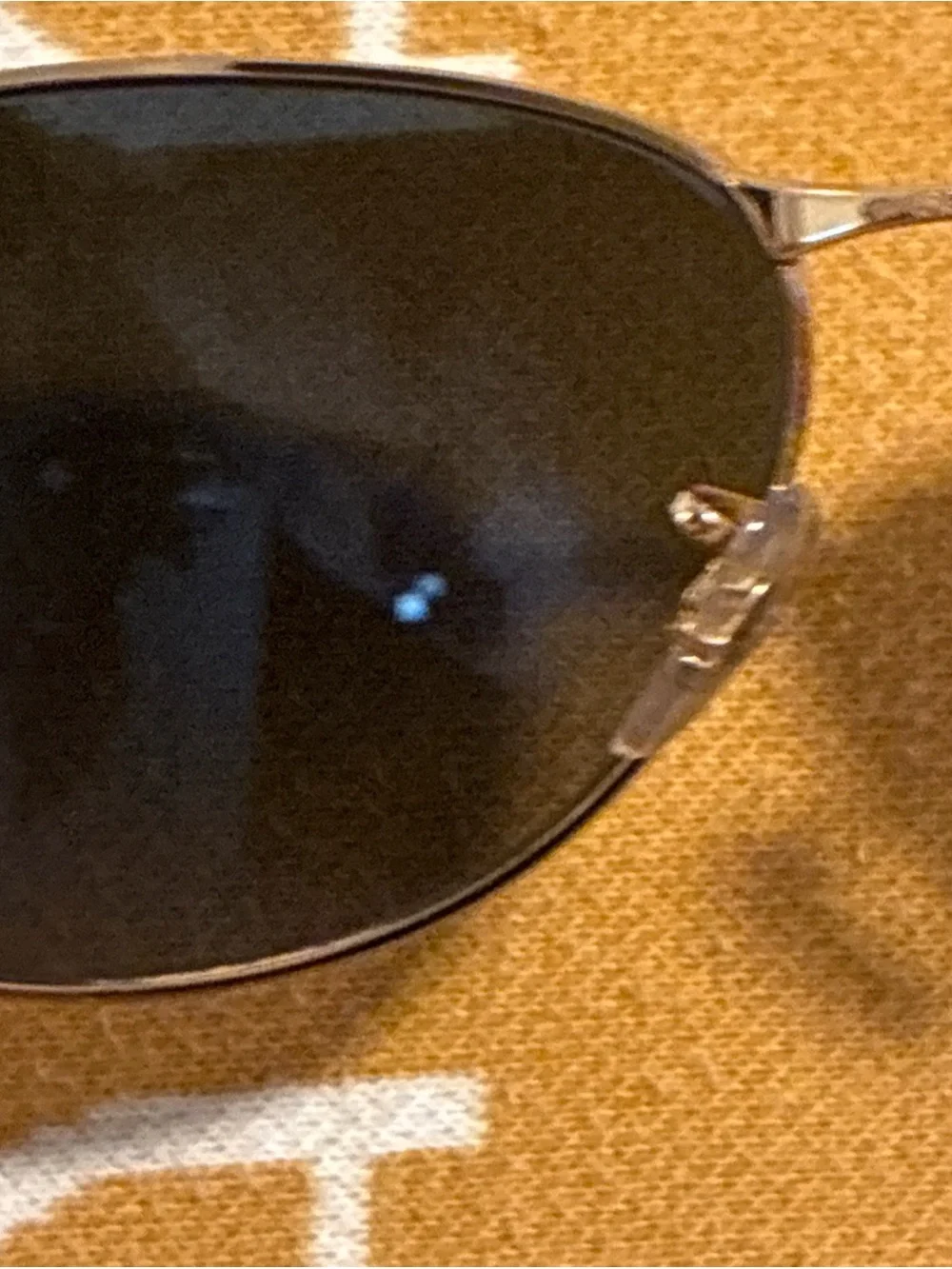 Ray-Ban Gold Frame Blue Gradient Lens Aviator Sunglasses